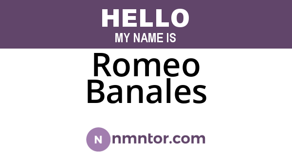 Romeo Banales