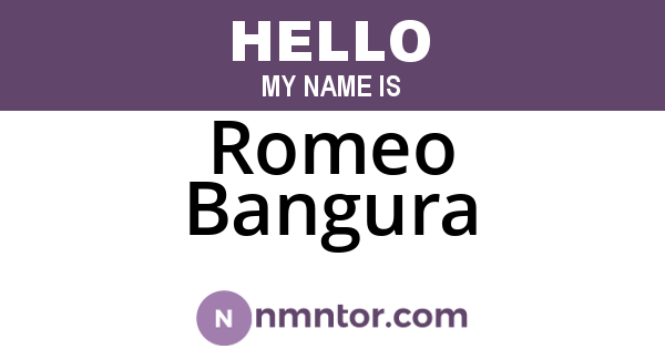 Romeo Bangura