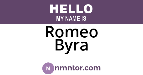 Romeo Byra