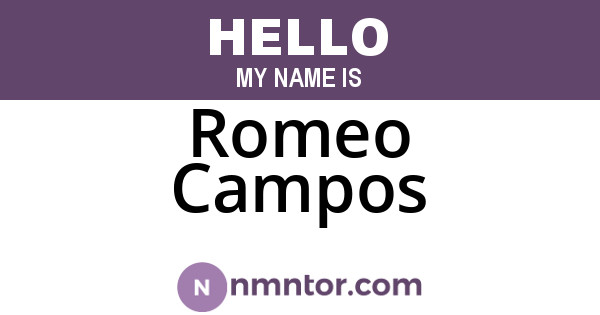 Romeo Campos