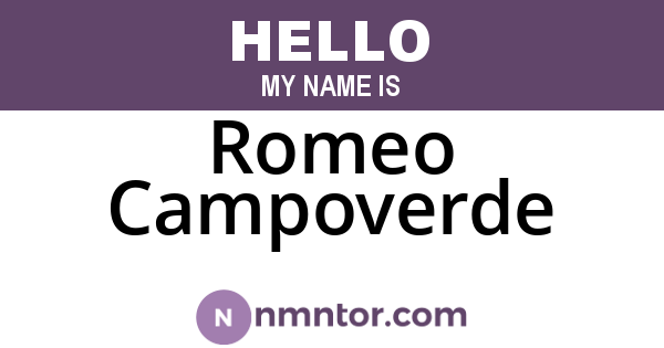 Romeo Campoverde