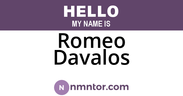 Romeo Davalos