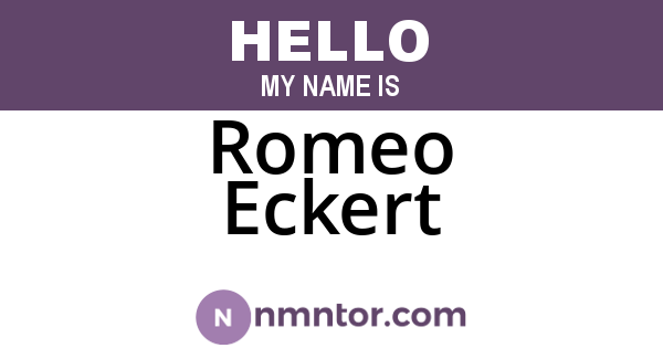 Romeo Eckert