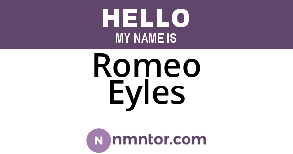 Romeo Eyles