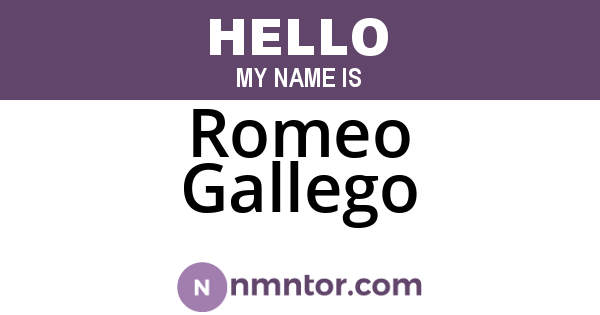 Romeo Gallego