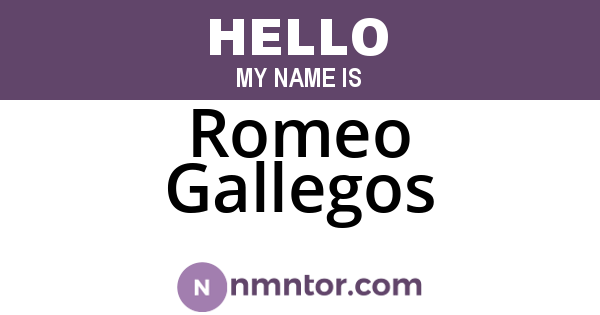 Romeo Gallegos