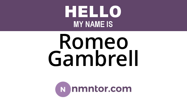 Romeo Gambrell