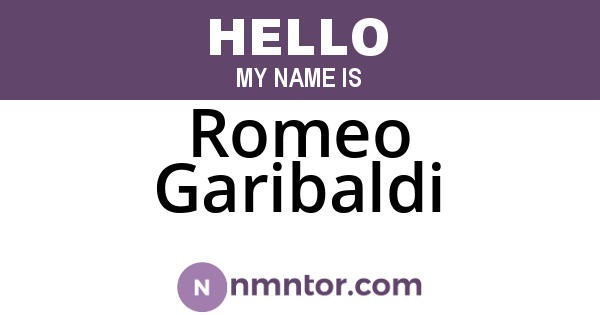Romeo Garibaldi