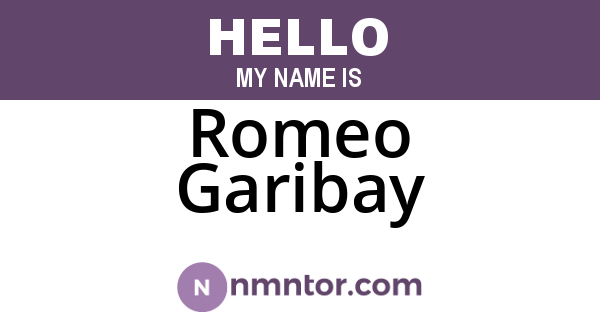 Romeo Garibay