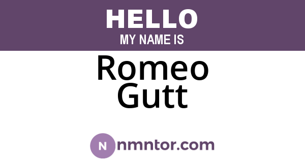 Romeo Gutt