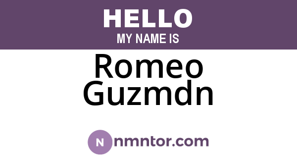 Romeo Guzmdn