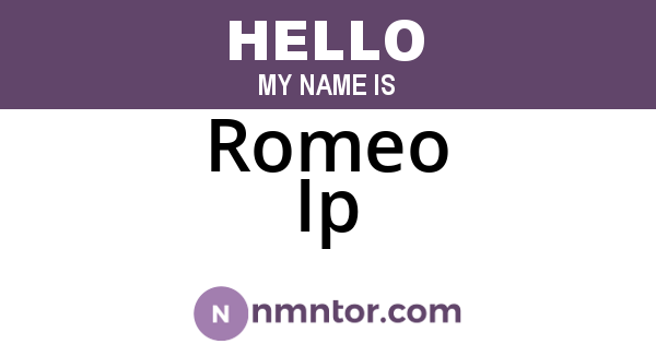 Romeo Ip
