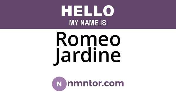 Romeo Jardine
