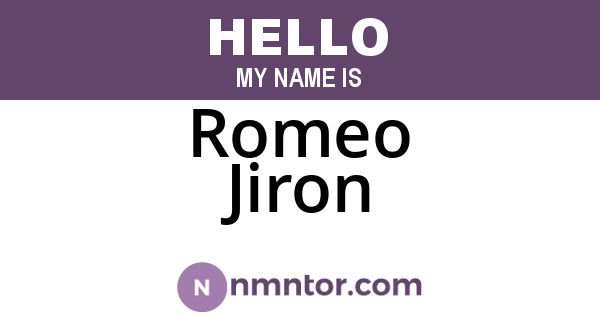 Romeo Jiron