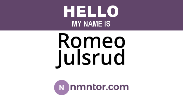 Romeo Julsrud