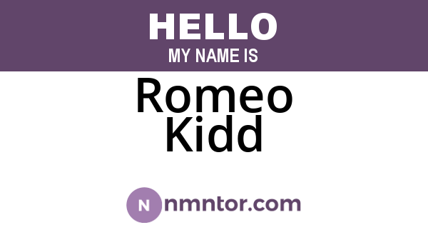 Romeo Kidd