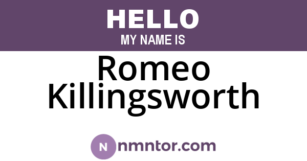 Romeo Killingsworth