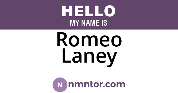 Romeo Laney