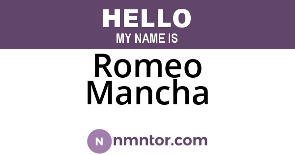 Romeo Mancha