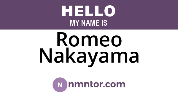 Romeo Nakayama