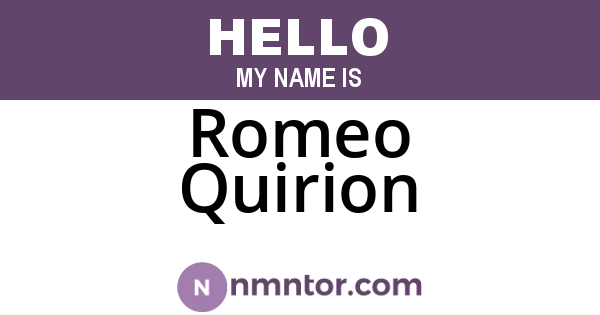Romeo Quirion