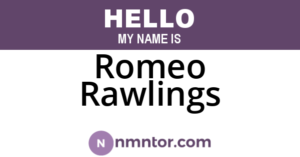 Romeo Rawlings
