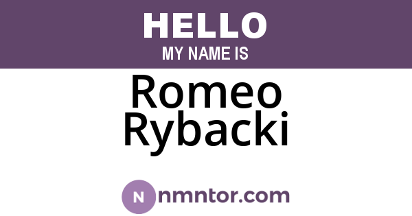 Romeo Rybacki