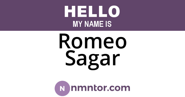 Romeo Sagar