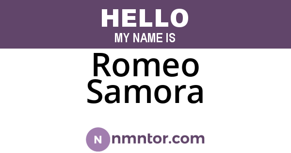 Romeo Samora