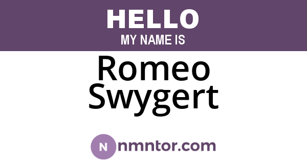 Romeo Swygert