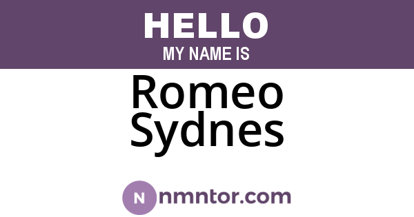 Romeo Sydnes