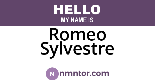 Romeo Sylvestre