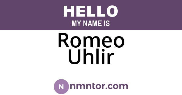 Romeo Uhlir