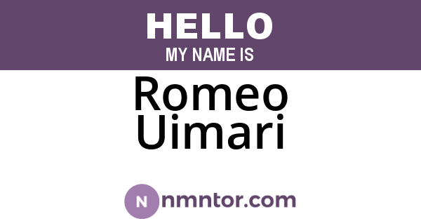 Romeo Uimari
