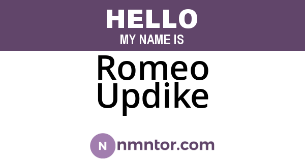 Romeo Updike