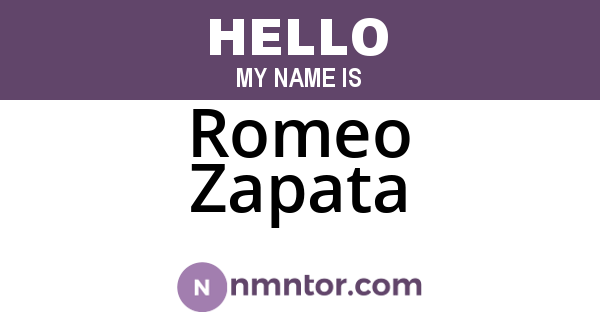 Romeo Zapata