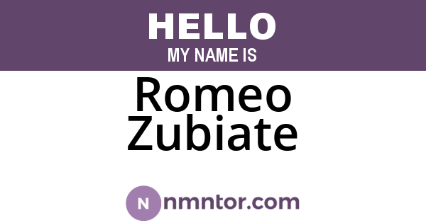 Romeo Zubiate