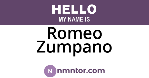 Romeo Zumpano