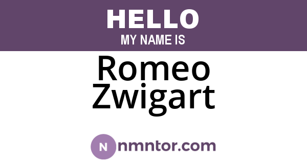 Romeo Zwigart