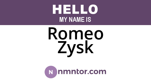 Romeo Zysk