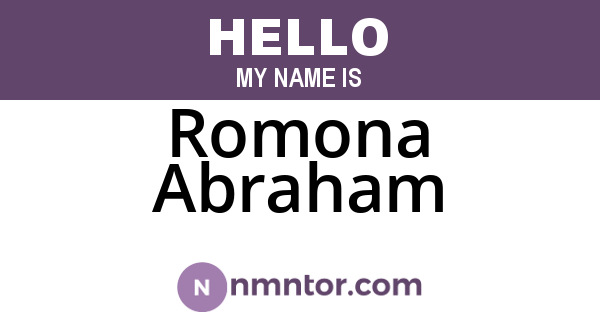Romona Abraham