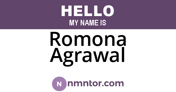 Romona Agrawal