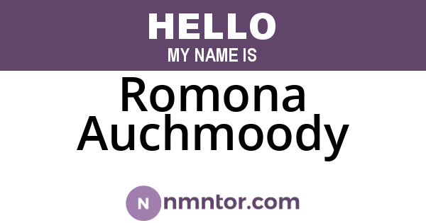 Romona Auchmoody