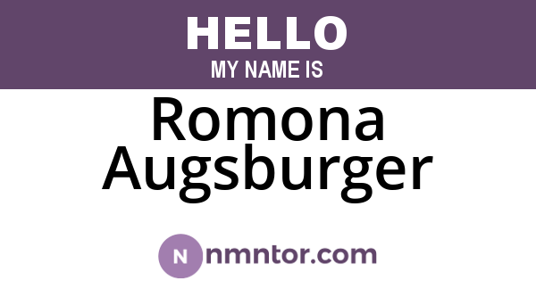 Romona Augsburger