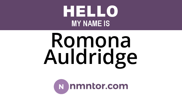 Romona Auldridge