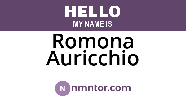 Romona Auricchio