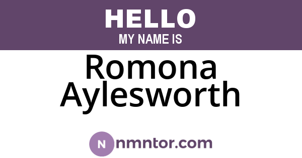 Romona Aylesworth