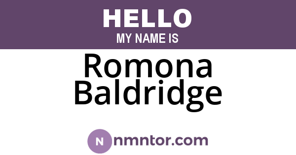 Romona Baldridge