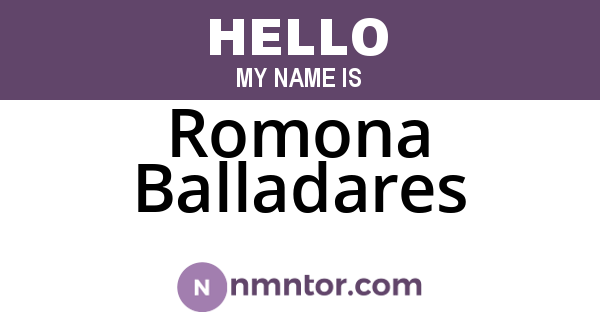 Romona Balladares