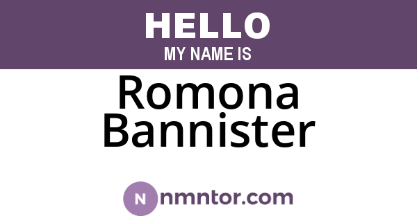 Romona Bannister